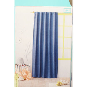 Pillowfort 42"W x 84"L Chambray Cotton Kids' Blackout Window Curtain Panel Navy#